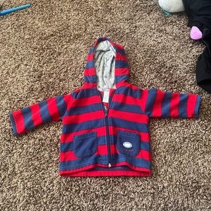Striped football hoodie